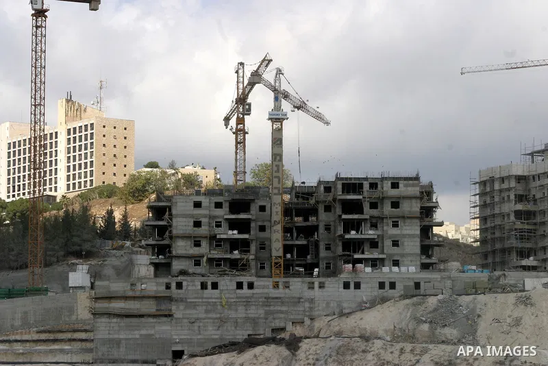 A construction site in Hormone Hanatshv, a Jewish settlement that Israel erected on land it captured in the West Bank in a 1967 war and annexed unilaterally as part of its declared capital, Jerusalem on Nov. 03, 2011. Is...