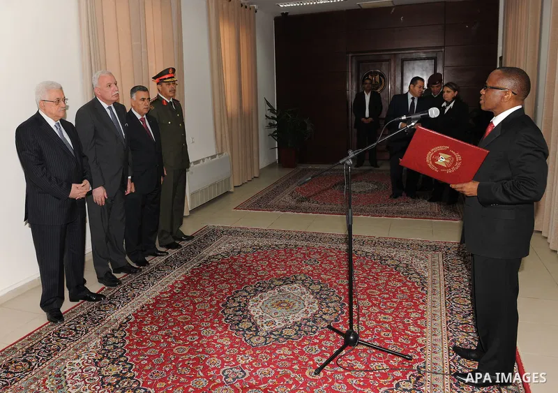 Palestinian President Mahmoud Abbas (Abu Mazen) during accept the credentials of a number of ambassadors today in Ramalla on Nov. 05, 2011. Photo by Mufeed Abu Hasnah