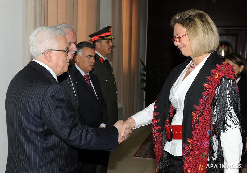 Palestinian President Mahmoud Abbas (Abu Mazen) during accept the credentials of a number of ambassadors today in Ramalla on Nov. 05, 2011. Photo by Mufeed Abu Hasnah