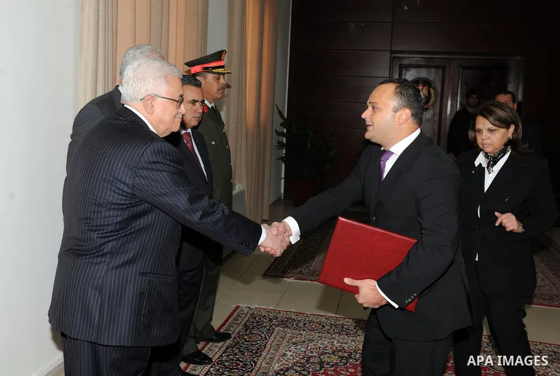 Palestinian President Mahmoud Abbas (Abu Mazen) during accept the credentials of a number of ambassadors today in Ramalla on Nov. 05, 2011. Photo by Mufeed Abu Hasnah