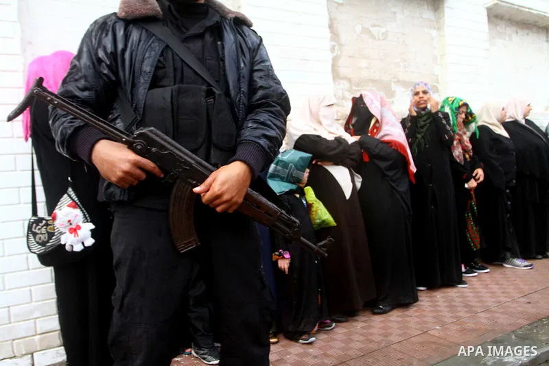 Palestinians attend Eid al-Adha prayers in Gaza city, Sunday, Nov. 6, 2011. Muslims worldwide celebrate Eid al-Adha, or the Feast of the Sacrifice by sacrificial killings of livestock to commemorate the religious story o...