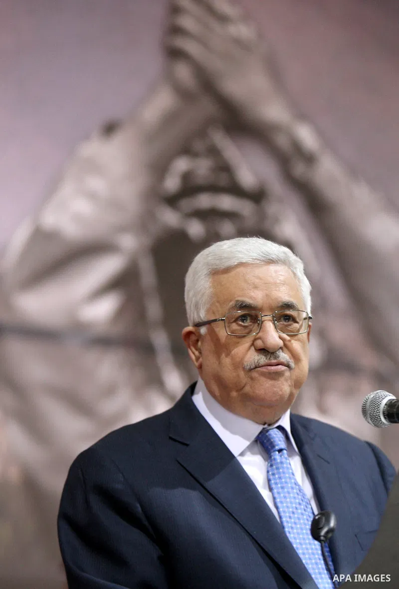 Palestinian leader Mahmud Abbas addresses the Palestinian leadership on November 16, 2011 in the West Bank city of Ramallah. The address was timed to mark seven years since the death of veteran leader Yasser Arafat and t...
