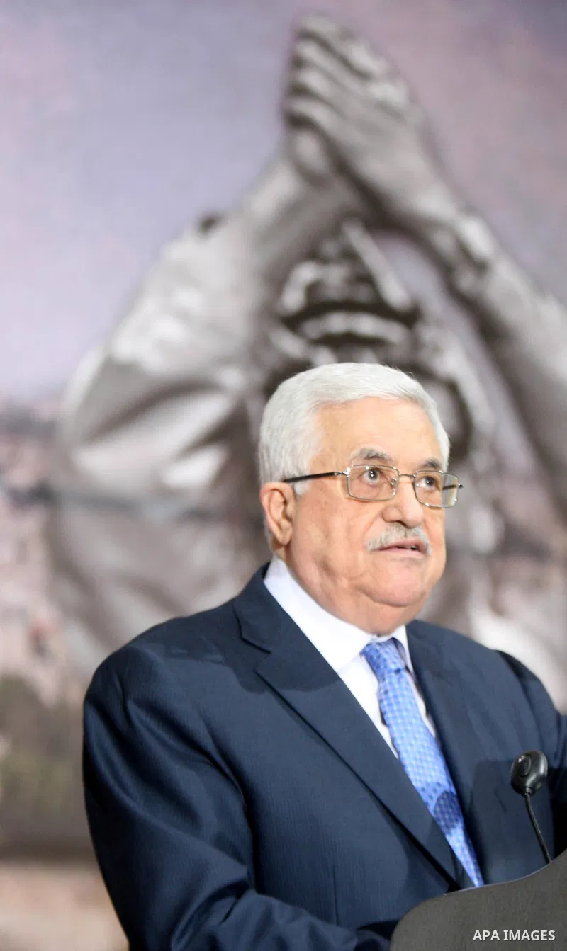 Palestinian leader Mahmud Abbas addresses the Palestinian leadership on November 16, 2011 in the West Bank city of Ramallah. The address was timed to mark seven years since the death of veteran leader Yasser Arafat and t...
