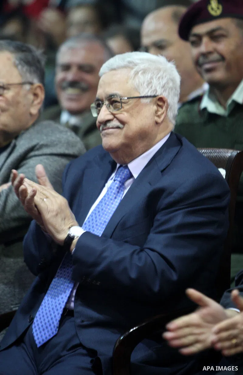 Palestinian leader Mahmud Abbas attends a celebration on November 16, 2011 in the West Bank city of Ramallah. The celebration was timed to mark seven years since the death of veteran leader Yasser Arafat and the 23rd ann...