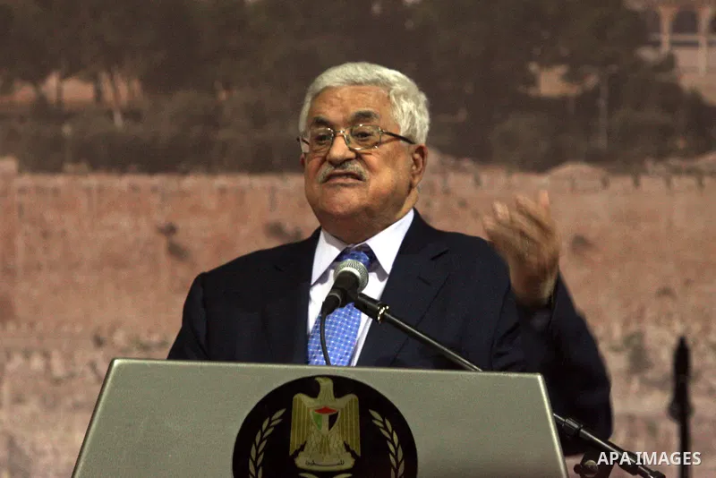 Palestinian president Mahmud Abbas addresses the Palestinian leadership on November 16, 2011 in the West Bank city of Ramallah. The address was timed to mark seven years since the death of veteran leader Yasser Arafat an...