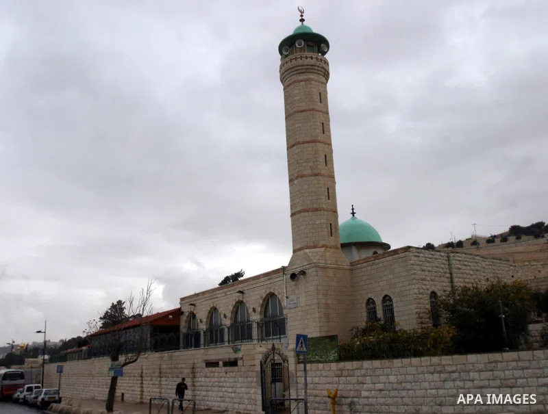 A view of the Mosque of Ras al-Amud, that will be demolished by Israeli troops allegedly it was built without a construction permit and disturbed settlers from the call to prayers, in Jerusalem on Nov. 18,2011. Photo by...
