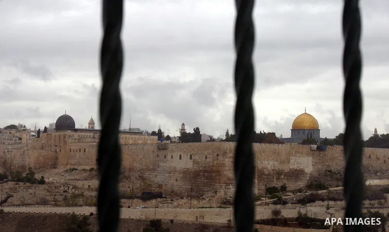 A view for the Dome of the Rock and Al-Aqsa Mosque compound, Islam's third holiest site, in Jerusalem's old city on November 18, 2011. Photo by Mahfouz Abu Turk