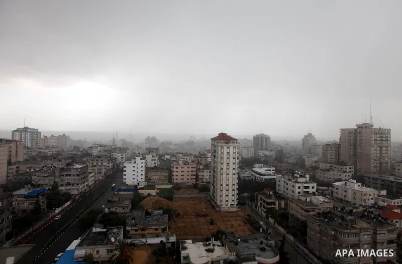 A general view Shows the parameters of Gaza City during winter, on Nov. 19, 2011. Photo by Majdi Fathi