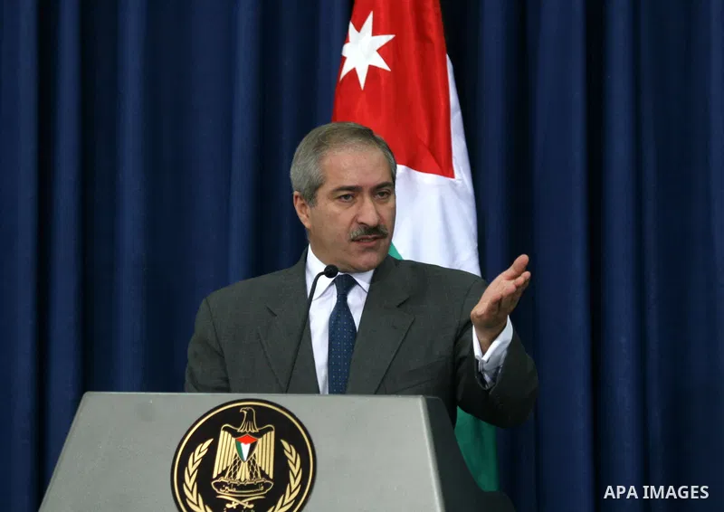 Jordanian Foreign Minister Nasser Judeh and his Palestinian counterpart Riyad al-Malki hold a news conference after the meeting of King Abdullah of Jordan with Palestinian President Mahmoud Abbas in the West Bank city of...