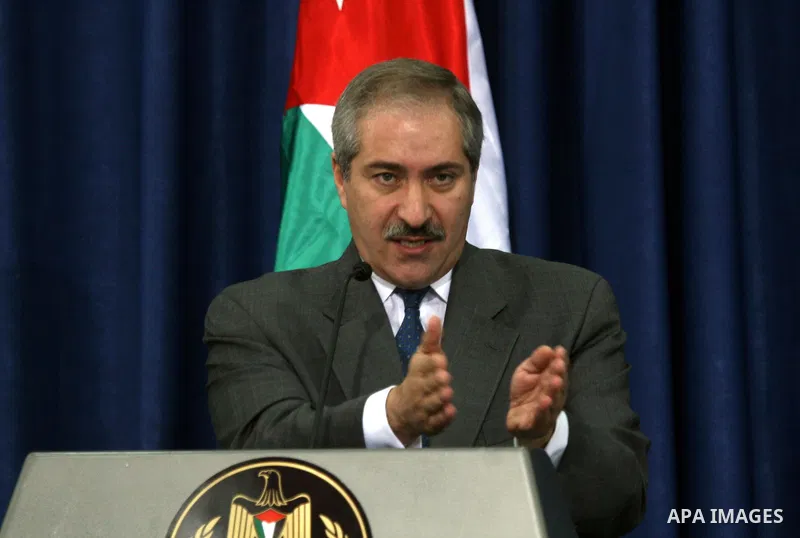 Jordanian Foreign Minister Nasser Judeh and his Palestinian counterpart Riyad al-Malki hold a news conference after the meeting of King Abdullah of Jordan with Palestinian President Mahmoud Abbas in the West Bank city of...