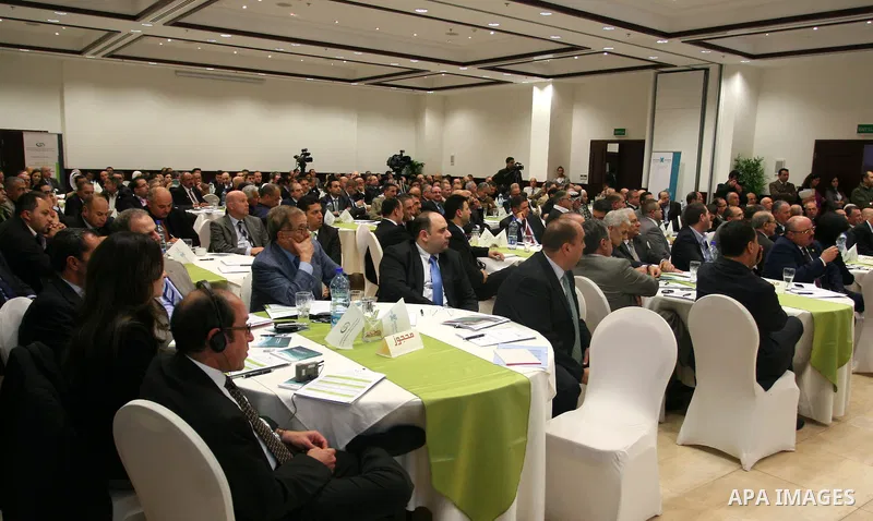 Palestinian Prime Minister Salam Fayyad participate in the opening ceremony of the fifth annual of the Palestinian capital market forum, in the West Bank city of Ramallah November 21, 2011. Photo by Issam Rimawi