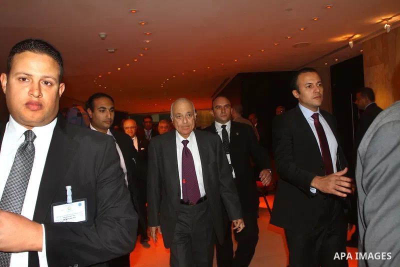 Arab League Secretary General Nabil al-Arabi attends a ministerial meeting at the Arab League headquarters on Syria in Cairo on November 24, 2011. Arab foreign ministers have invited Syria to sign an agreement by Novembe...
