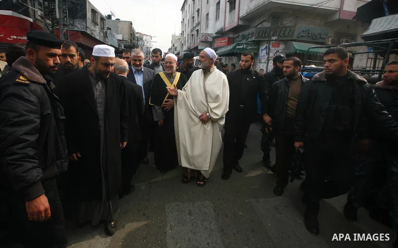 Palestinian prime minister in Gaza Strip, Ismail Haniya joins supporters in a rally in Gaza City to show their solidarity for Al-Aqsa mosque in Jerusalem November 25, 2011. The mosque built on the compound known to Musli...