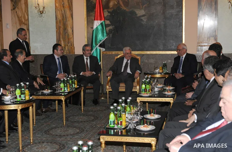 Palestinian President, Mahmoud Abbas, (Abu Mazen) during a meeting with Arab ambassadors in Vienna, on Nov. 27, 2011. Photo by Thaer Ganaim