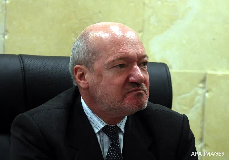 French Consul-General, Frederick Dzanao and Palestinian Prime Minister, Salam Fayyad attend the signing of grant agreement from the French government with 10 million euros in support of the budget of the National Authori...