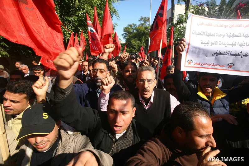 Palestinians take part in a rally in Gaza City marking the U.N.'s International Day of Solidarity with the Palestinian People November 29, 2011. Photo by Majdi Fathi