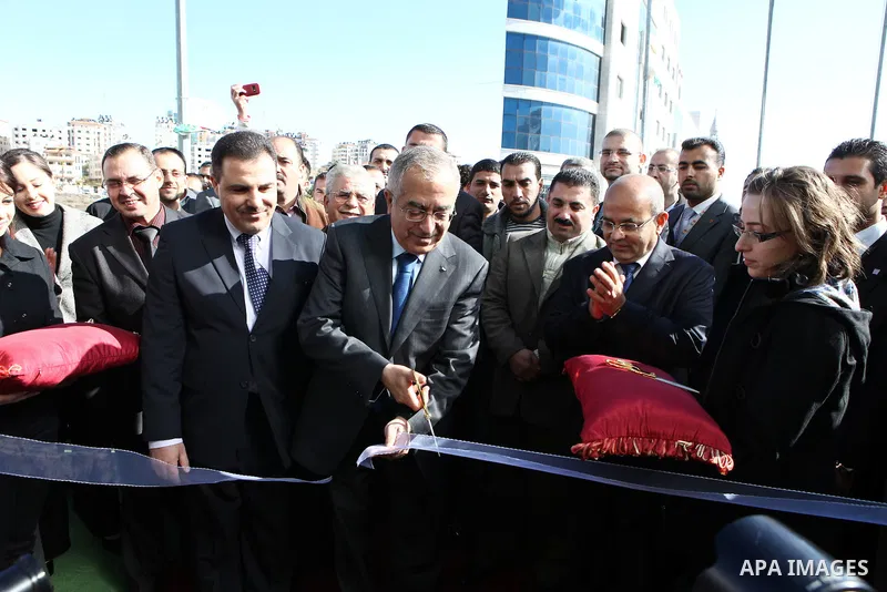 Palestinian Prime Minister Salam Fayyad, during opining Expotech for information technology in the West Bank city of Ramallah on Nov. 29, 2011. Photo by Mustafa Abu Dayeh