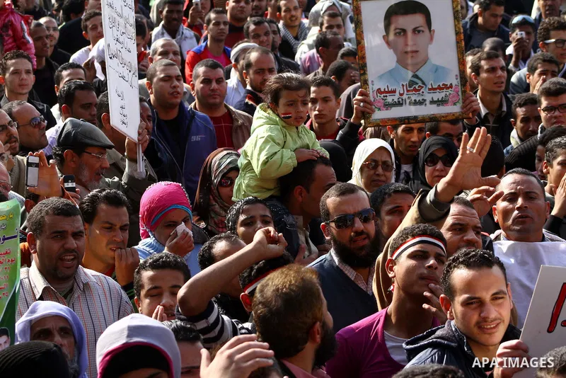 Egyptian protesters attend a demonstration in Tahrir Square, in Cairo, Egypt, Friday, Dec. 2, 2011. Islamists appear to have taken a strong majority of seats in the first round of Egypt's first parliamentary vote since H...
