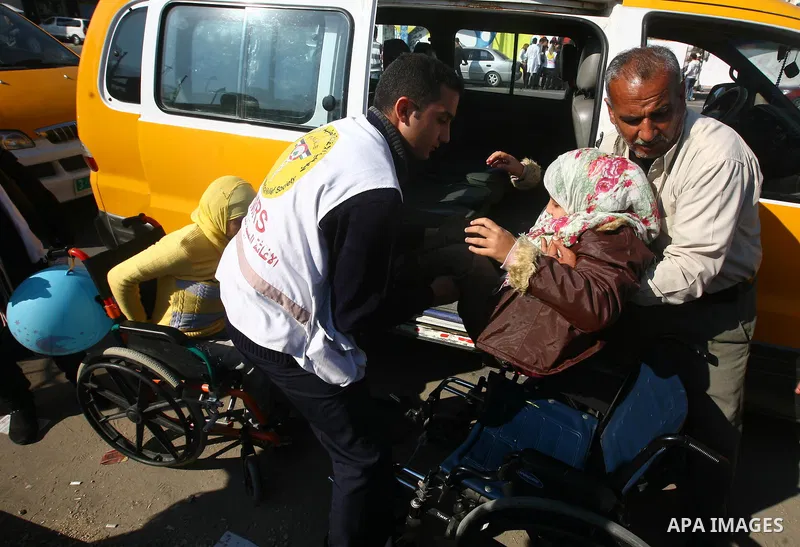 Palestinians Disabled during mark the International Day for Persons with Disabilities in Gaza city, on DEC. 0 3, 2011. Photo by Majdi Fathi