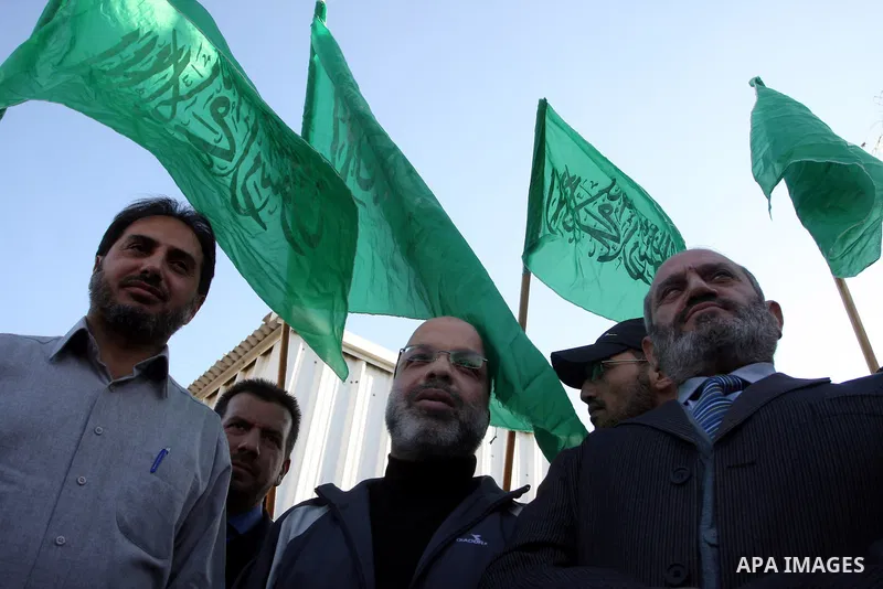 Palestinian lawmaker from Hamas , Ahmed Attoun, being welcomed by his friends at Kalandia checkpoint leading from Jerusalem to Ramallah, 06 December 2011, after his release from an Israeli jail. Atawni is a resident of E...