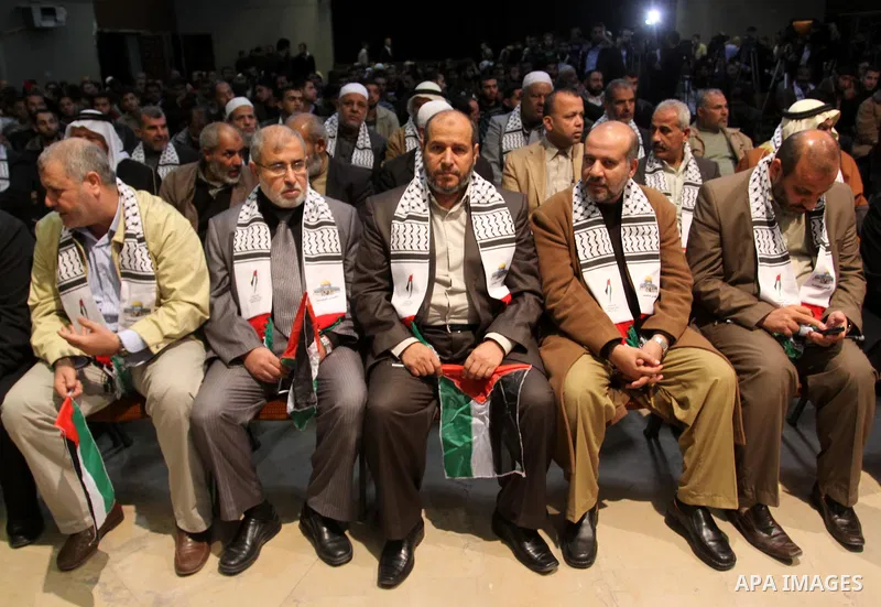 Palestinian officials attend a conference in support with Jerusalem, in Gaza city on Dec 6. 2011. Photo by Mohammed Asad