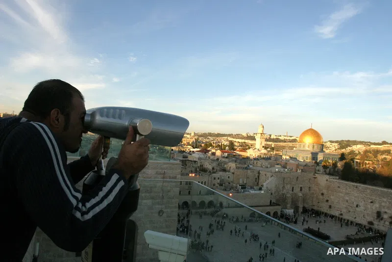 A general view of a pedestrian walkway known as the Mughrabi Bridge, leading to the Al Aqsa Mosque compound, known by the Jews as the Temple Mount, in Jerusalem's Old city on Monday, Dec. 12, 2011. Israel on Monday close...
