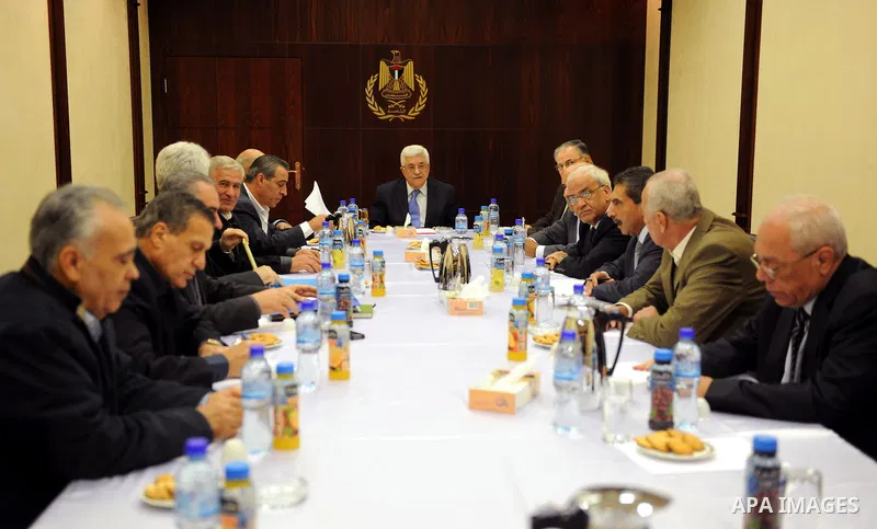 Palestinian President, Mahmoud Abbas (Abu Mazen), chairs the meeting of the Central Committee of the Palestine National Liberation Movement (Fatah) in the West Bank city of Ramallah on Dec. 17, 2011. Photo by Mufeed Abu...