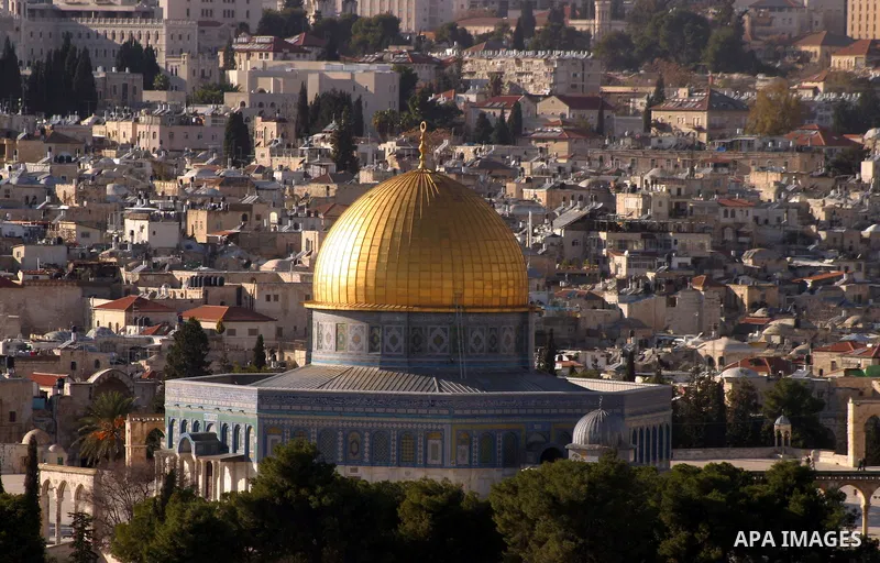 General view overlooking east Jerusalem, Monday, Dec. 26, 2011. Palestinians were prepared to compromise over two of the toughest issues, Jerusalem and refugees, during peace talks in 2008. Photo by Mahfouz Abu Turk