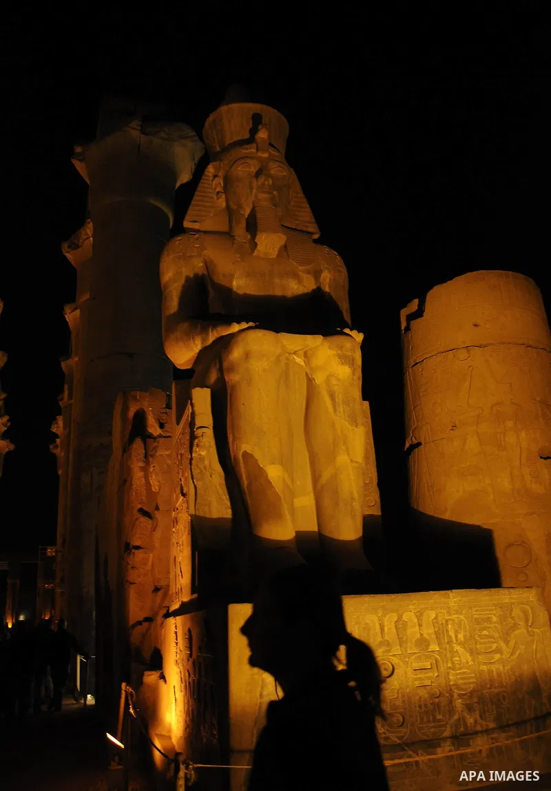 Foreign tourists during thier tour in the Tourism places at the luxor, Before the start of the Christmas Christians, in Egypt on Dec. 27, 2011. Photo by Ahmed Asad