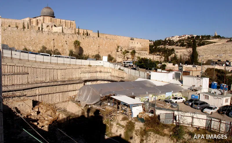 View shows the Al-Aqsa Mosque compound, Islam's third holiest site, in Jerusalem's Old City on Dec 28,2011. Photo by Mahfouz Abu Turk .