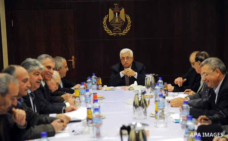 Palestinian President, Mahmoud Abbas (Abu Mazen), chairs the meeting of the Executive Committee of the Palestine National Liberation Movement (Fatah) in the West Bank city of Ramallah on Dec 31, 2011. Photo by Mufeed Abu...