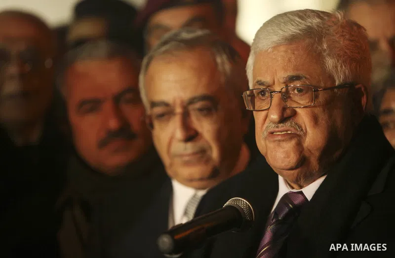 Palestinian President Mahmoud Abbas, speaks during mark the 47th anniversary of Palestinian revolution and the establishing of Fatah movement, in the West Bank city of Ramallah on December 31, 2011. Photo by Issam Rimawi
