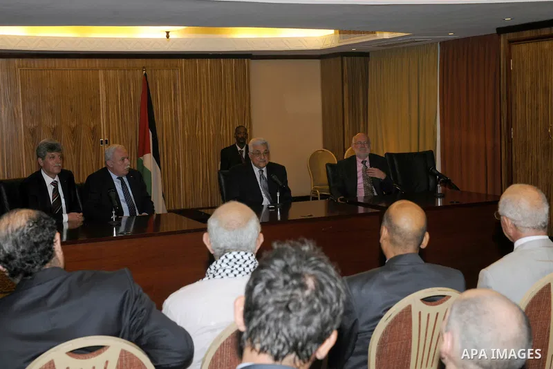 Palestinian President, Mahmoud Abbas (Abu Mazen), during a meeting with Arab ambassadors and the diplomatic corps in Kampala, on Jan. 06, 2012. Photo by Thaer Ganaim