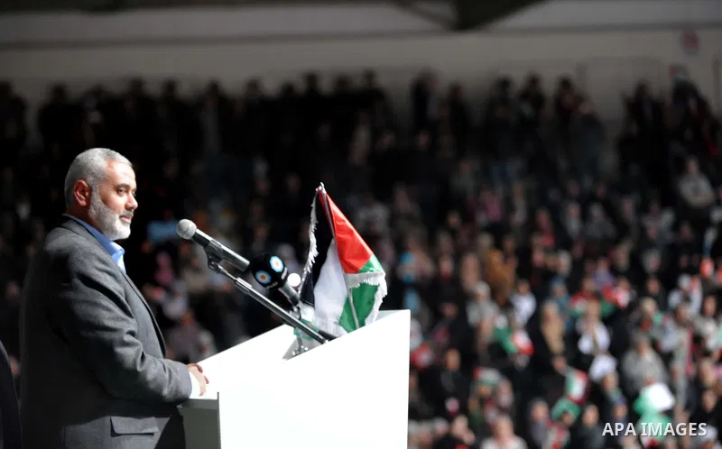 Palestinian Prime Minister in Gaza Strip, Ismail Haniyeh, during his visit to the central Tunisian city of Sidi Bouzid, the birthplace of the 2011 Tunisian revolution, on Jan. 07, 2012. Photo by Mohammed Al-Ostaz