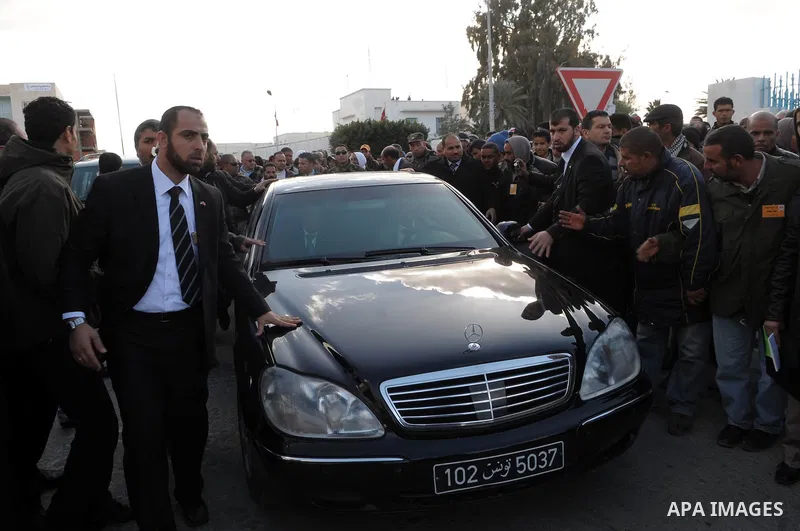Palestinian Prime Minister in Gaza Strip, Ismail Haniyeh, during his visit to the central Tunisian city of Sidi Bouzid, the birthplace of the 2011 Tunisian revolution, on Jan. 07, 2012. Photo by Mohammed Al-Ostaz