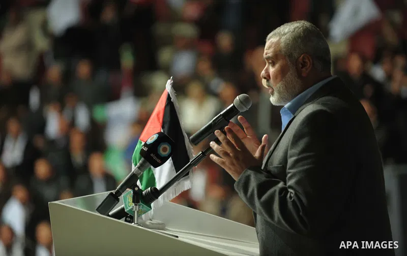 Palestinian Prime Minister in Gaza Strip, Ismail Haniyeh, during his visit to the central Tunisian city of Sidi Bouzid, the birthplace of the 2011 Tunisian revolution, on Jan. 07, 2012. Photo by Mohammed Al-Ostaz