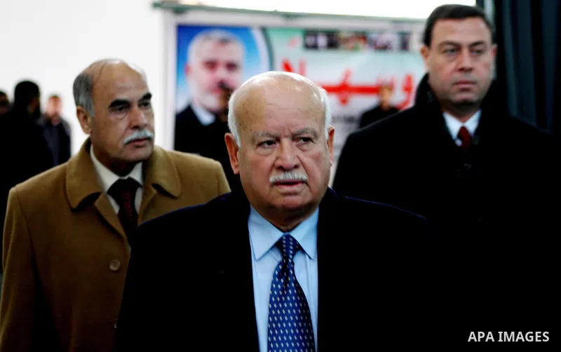 Member of the Executive Committee of the Palestine National Liberation Movement (Fatah) Zakaria el- Agha, meets with Palestinian Prime Minister Ismail Haniyeh, to discuss Palestinian reconciliation between the two groups...