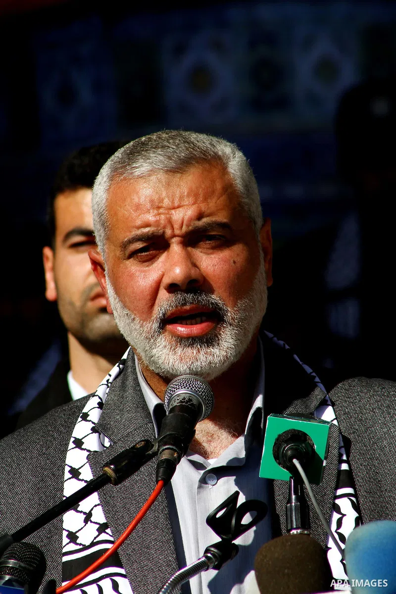Palestinian Prime Minister in Gaza Strip, Ismail Haniyeh, speaks during a graduation ceremony Palestinian members of Hamas security forces in Gaza City on Jan. 16, 2012. Photo by Ashraf Amra