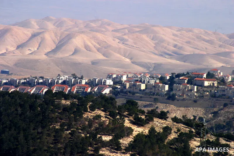 General veiw to the sunset the olives Mount, in Jerusalem's old city, on Jan. 18, 2012. Photo by Mahfouz Abu Turk