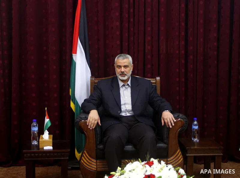 Palestinian Prime Minister in Gaza Strip, Ismail Haniyeh, meets with Palestinian Freedom Committee to discuss the latest developments in the reconciliation agreement between Fatah and Hamas in Gaza city on Jan. 21, 2011....
