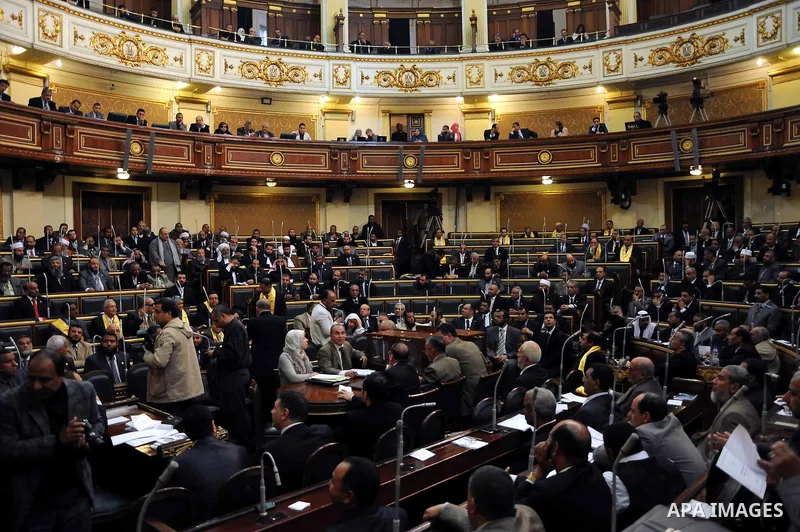 Egyptian parliament members attend the first parliament session after the revolution that ousted former President Hosni Mubarak, in Cairo January 23, 2012. Egypt's parliament began its first session on Monday since an el...