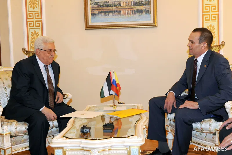 Palestinian President Mahmoud Abbas (Abu Mazen), meets with president Republic of Chuvashia Mr. Basiliffuc Michael Ignatieff. in City of Cheboksary, on Jan. 24, 2012. photo by Thaer Ganaim