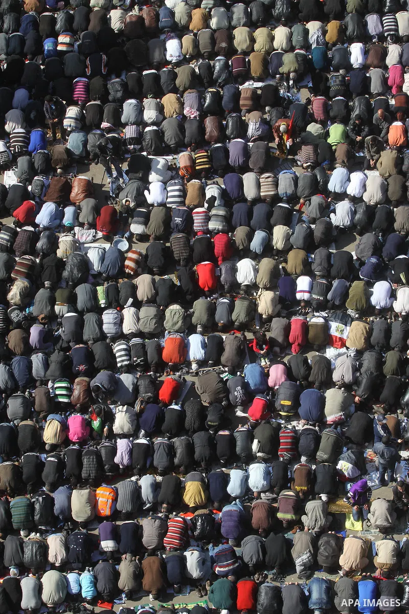 Thousands of Egyptian protesters attend a rally in Cairo's Tahrir Square on January 27, 2012 to demand democratic change, a year after the uprising that toppled Hosni Mubarak. Photo by Naaman Omar
