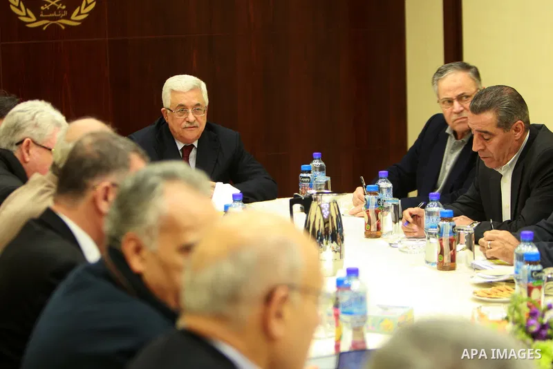 Palestinian President, Mahmoud Abbas (Abu Mazen), chairs the meeting of the Central Committee of the Palestine National Liberation Movement (Fatah) in the West Bank city of Ramallah on Jan 29, 2012. Photo by Thaer Ganaim