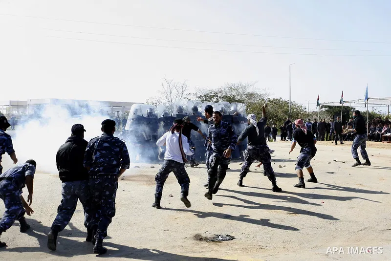 Hamas police officers display their skills during a graduation ceremony from a military course in the southern Gaza Strip city of Khan Yunis on January 29, 2012. Photo by Abed Rahim Khatib