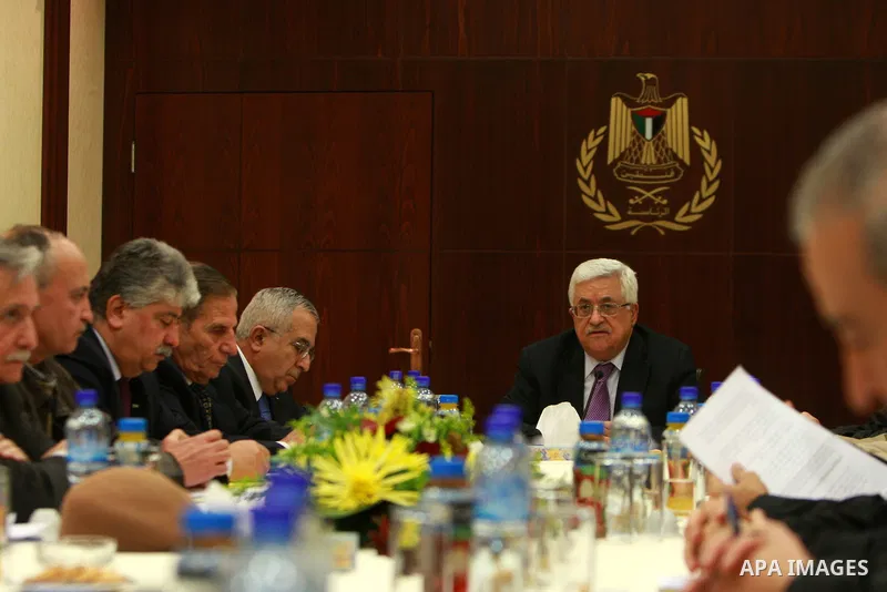 Palestinian President, Mahmoud Abbas (Abu Mazen), chairs the meeting of the Executive Committee of the Palestine National Liberation Movement (Fatah) in the West Bank city of Ramallah on Jan. 30, 2012. Photo by Thaer Gan...