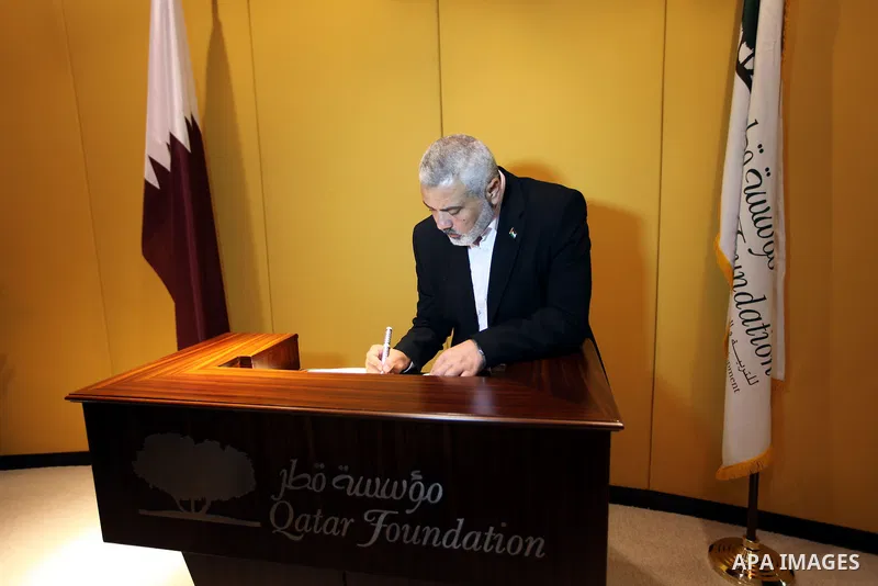 Palestinian Prime Minister in Gaza Strip, Ismail Haniyah visits Qatar Foundation in the Qatari capital of Doha on Jan. 31,2012. Photo by Mohammed Al-Ostaz