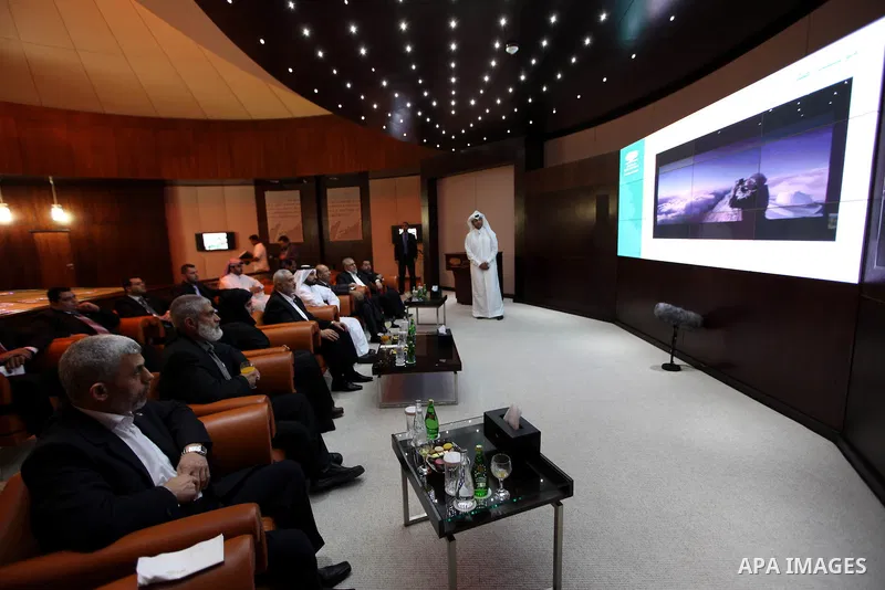 Palestinian Prime Minister in Gaza Strip, Ismail Haniyah visits Qatar Foundation in the Qatari capital of Doha on Jan. 31,2012. Photo by Mohammed Al-Ostaz
