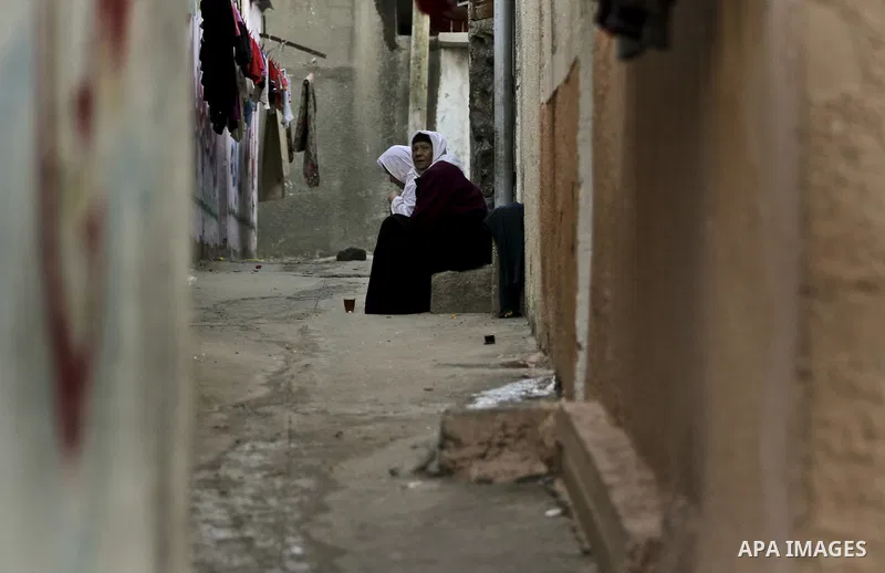 Palestinians refugee family in the Jabaliya refugee camp in the northern area of the Gaza Strip on 05 February 2012. Photo by Ali Jadallah
