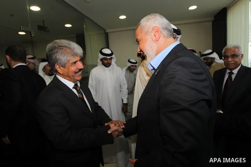 Palestinian prime minister, Ismail Haniya meets with officials Bahrains in the Bahraini capital of Manama , on Feb. 05, 2012 Photo by Mohammed Al-Ostaz